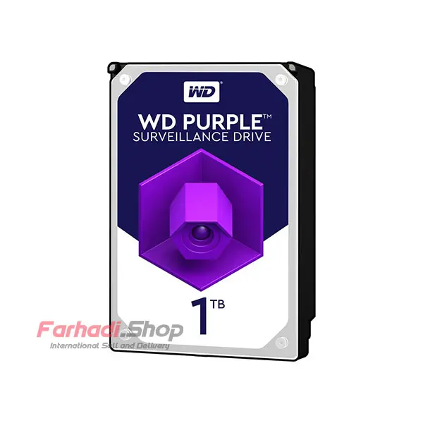 هارد دیسک اینترنال وسترن دیجیتال مدل Purple WD10PURZ ظرفیت 1 ترابایت